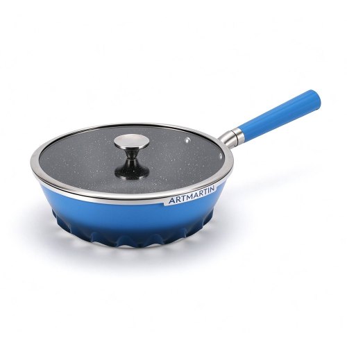 Artmartin 28cm Wok Pan W/Lid Die-Cast Aluminum