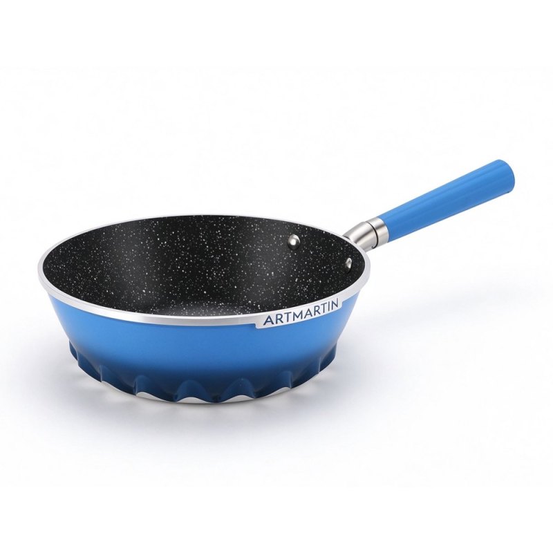 Artmartin 28cm Wok Pan W/Lid Die-Cast Aluminum