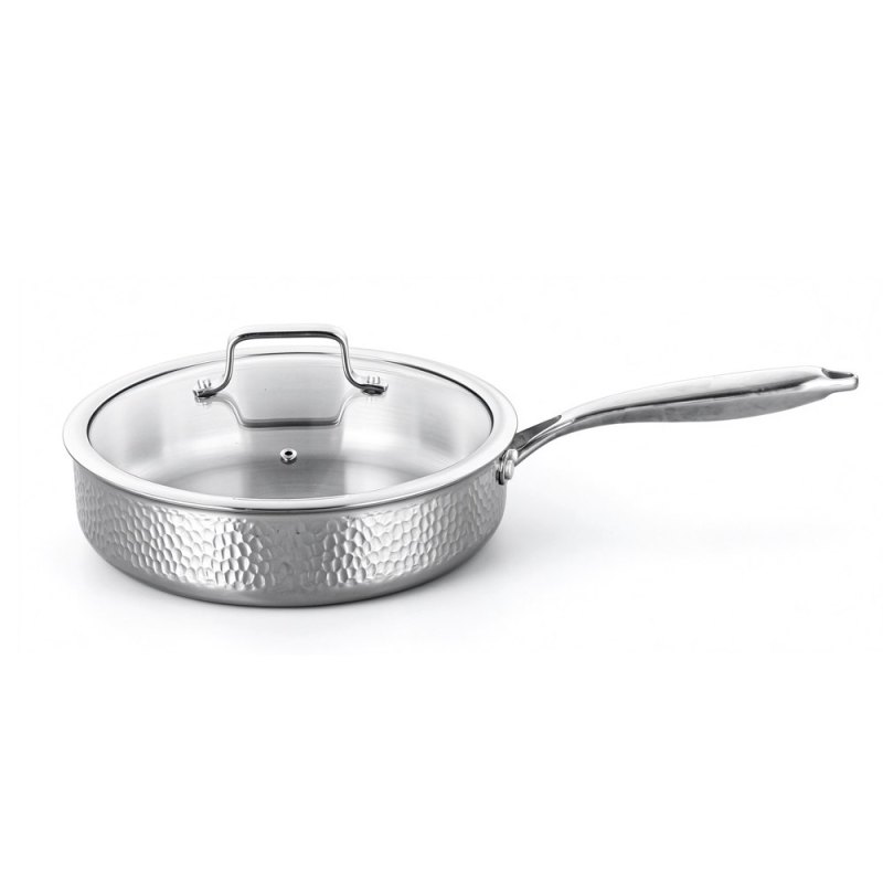 Hammerton 26cm Deep Fry Pan W/Lid Tri-Ply S.S