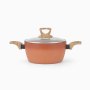 Terracotta 20cm Casserole W/Lid Pressed AL