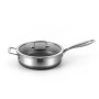 Aristo Pro 24cm Deep Fry Pan W/Lid Tri-Ply SS