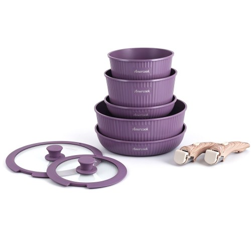 Easyclip Pro 9-Piece Cookware Set Die-Cast Aluminum