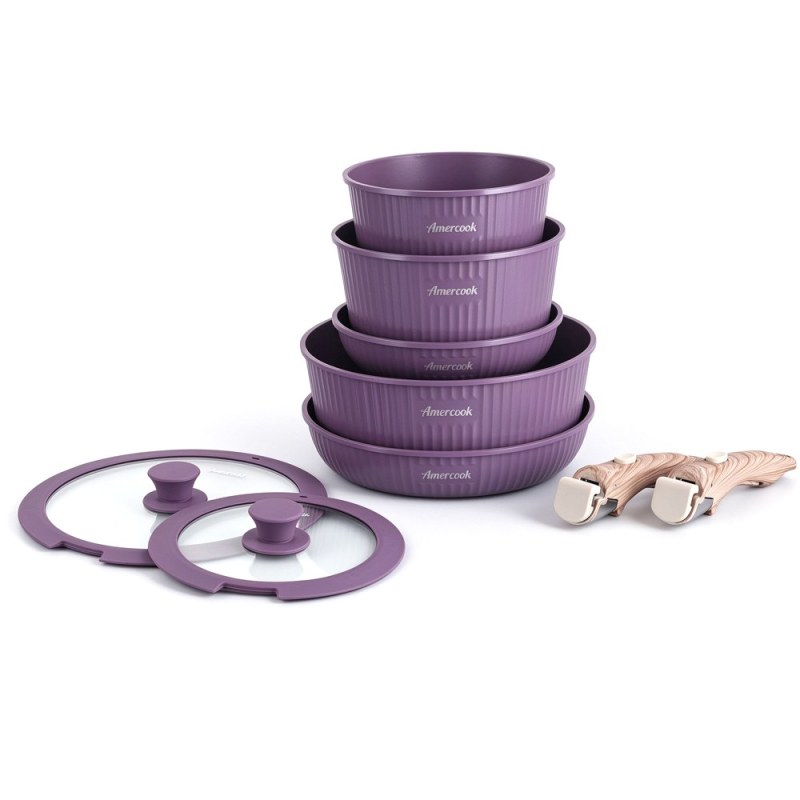 Easyclip Pro 9-Piece Cookware Set Die-Cast Aluminum