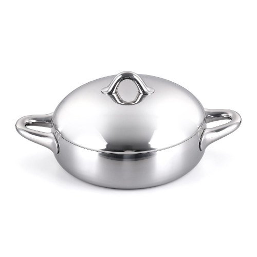 Stellar 24cm Shallow Pot W/Lid Tri-Ply S.S
