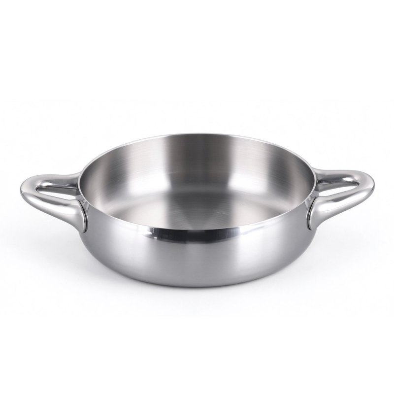 Stellar 24cm Shallow Pot W/Lid Tri-Ply S.S