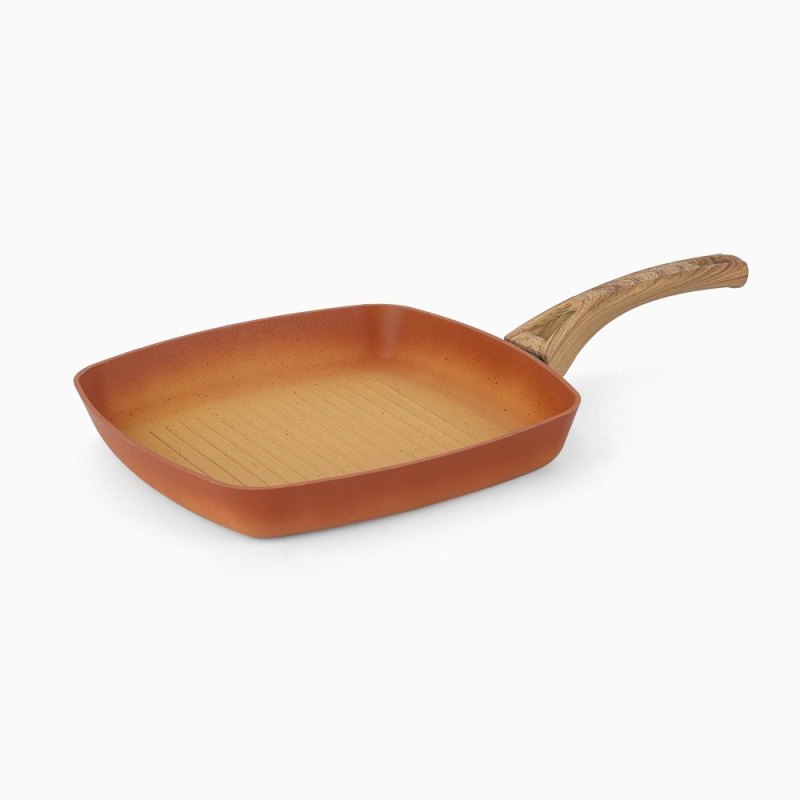 Terracotta 28cm Grill Pan Pressed AL