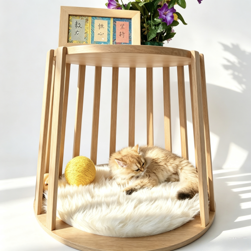 Multifunctional Coffee Table with Pet Bed