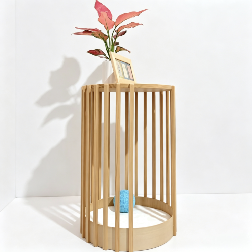 Side Table with Cat House