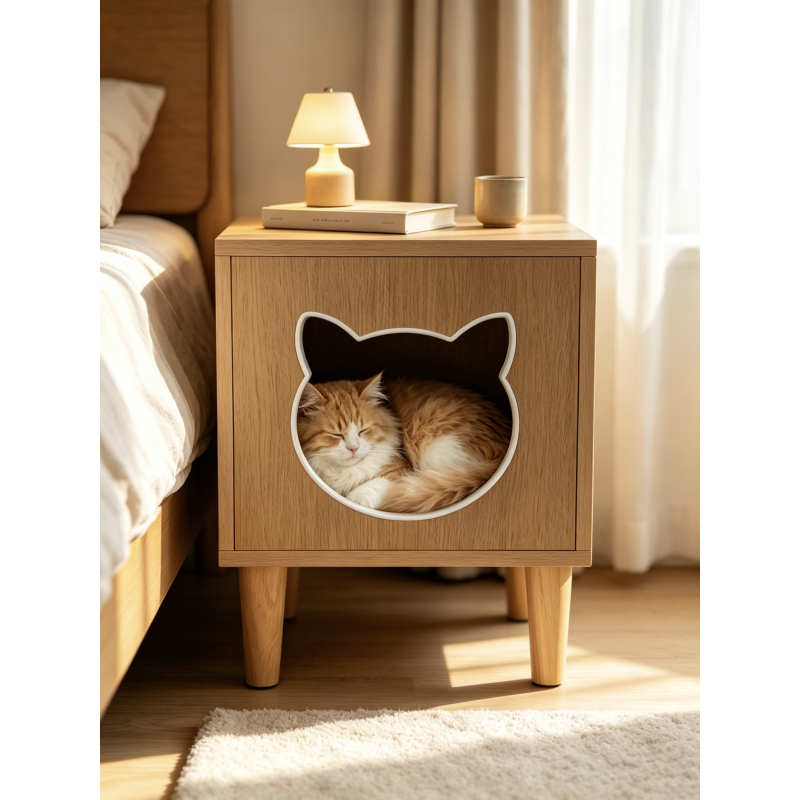 Multifunctional Cabinet with Cat House