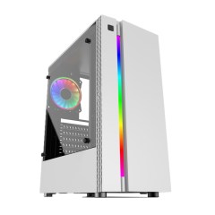 Streamer Rainbow Design Desktop Chassis USB3.0 white color Computer Case