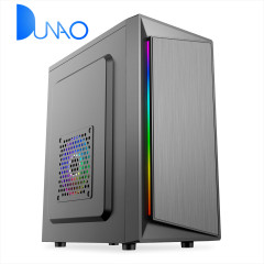 1607 Gaming case with left glass plate colorful line on the panel