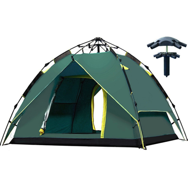 3-4 személyes, automatikus, hordozható, összecsukható családi kempingsátrak, vízálló felbukkanó sátor kültéri használatra