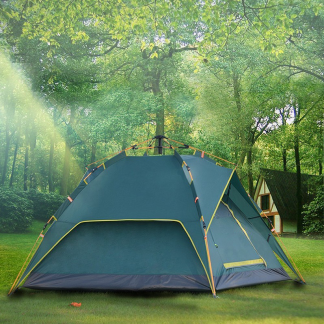 3-4 személyes, automatikus, hordozható, összecsukható családi kempingsátrak, vízálló felbukkanó sátor kültéri használatra