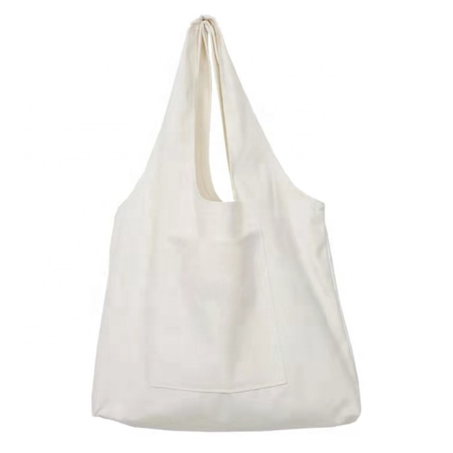 Chuanghua, bolsa de lona blanca, bolsa de algodón orgánico para envío, bolsas de mano certificadas Gots, letras de cuerda de algodón personalizadas, 1 pieza CTB
