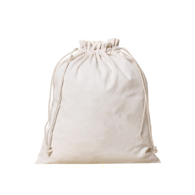 Muselina calico nueva bolsa de hilo de algodón de colores pequeña con doble hilo bolsas de cordón de lona orgánica personalizadas
