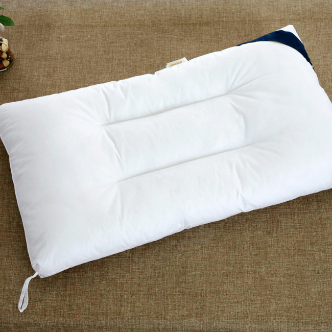 Pure white and comfortable goose down bamboo medical nursing inner pillow anti wrinkle orthopedic hotel  home luxury bed pillows
