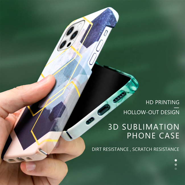 Impresión personalizada de la caja dura del teléfono móvil de la PC de la sublimación 3D con las cajas del teléfono de la sublimación del espacio en blanco de MOQ BAJO