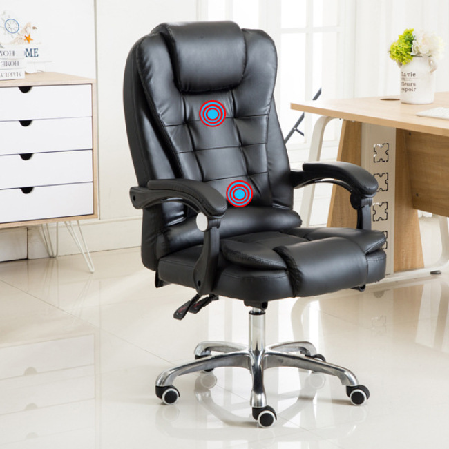 Deréktámasz karok vezetői irodai szék Masszázs guruló forgó PU bőr szék