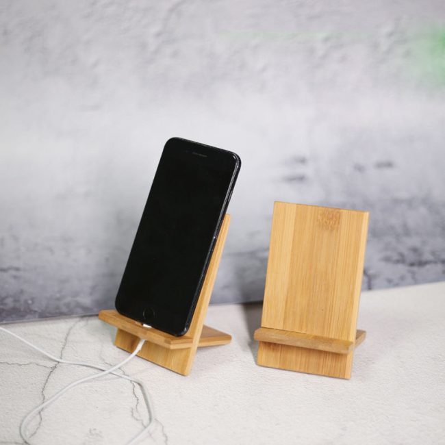 Soporte de madera de bambú para teléfono móvil, soporte para teléfono inteligente, soporte para tableta, soporte para escritorio, soporte para teléfono móvil