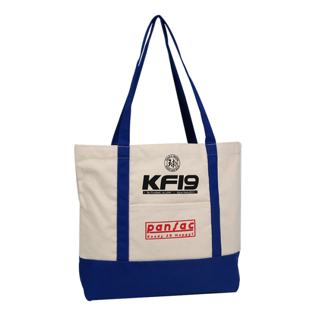 Black handle canvas bag custom print promotional 100% cotton canvas tote bag wholesale