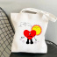 Custom Bad Bunny  Printed Tote Bag Gift Craft canvas Shopping bag Reusable canvas Hot Stamping portable Tote bags