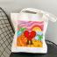 Custom Bad Bunny  Printed Tote Bag Gift Craft canvas Shopping bag Reusable canvas Hot Stamping portable Tote bags