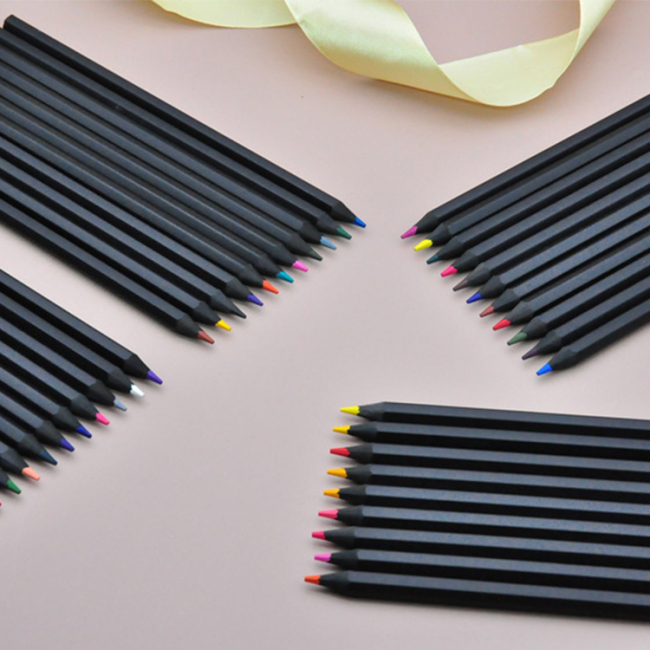 Наборы цветных карандашей для художников под частной торговой маркой Профессиональные наборы карандашей для рисования 12/24 шт. Натуральные цвета в продаже