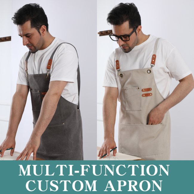 New Design Professional Custom Canvas Apron Custom Cooking Apron Chef Apron Kitchen