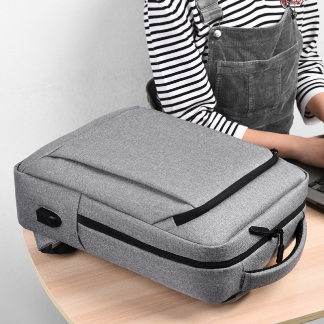 Mochila de poliéster para laptop de 17 polegadas Mochila para viagens de negócios