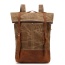 Mochila de couro genuíno retro à prova d'água para laptop personalizado mochila masculina vintage escola encerada mochila de lona de viagem