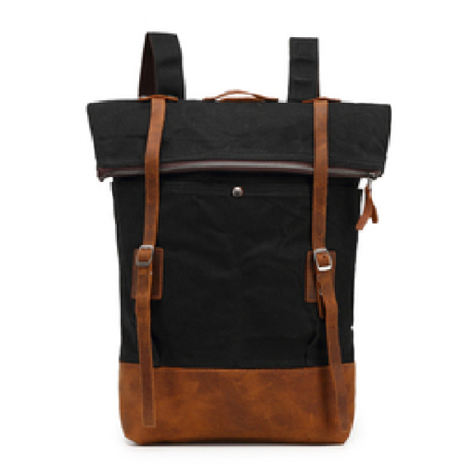 Ретро натуральная кожа водонепроницаемый ноутбук с логотипом на заказ оптом рюкзак мужской винтажный школьный вощеный дорожный холщовый рюкзак сумка