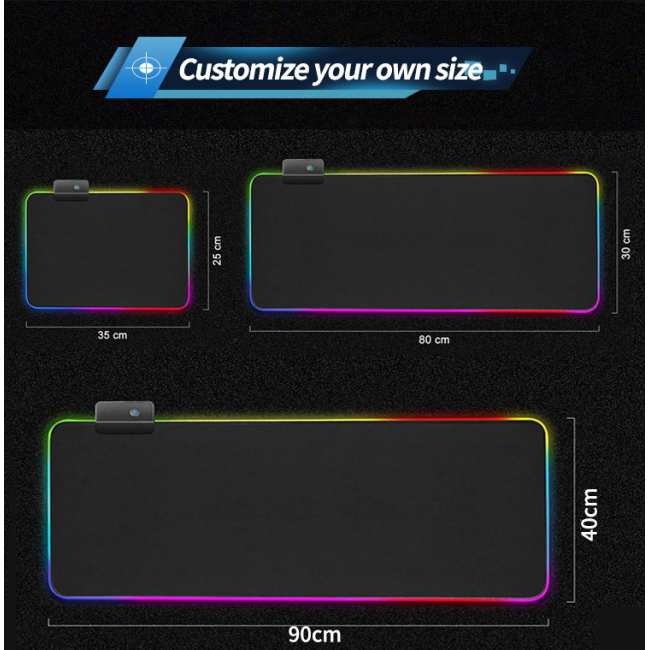 Многофункциональное беспроводное зарядное устройство 15 Вт с индивидуальным логотипом, беспроводная зарядка, большой размер, RGB светодиодный игровой коврик для мыши, коврик для мыши