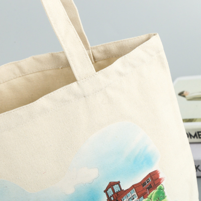 Горячая продажа 12 унций холщовая хлопковая сумка-слинг с пользовательским принтом логотипа на выходных холщовая цветочная холщовая сумка