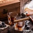 Cortador de cigarros Whisky puro Juego de regalo de vidrio Piedras de whisky Bourbon JIM BEAN Regalos para hombres en caja de madera
