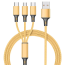 Multi 3 in 1 USB Charging Cable, 1.2M Braided Micro Type-C  Cable For iPhone For Android