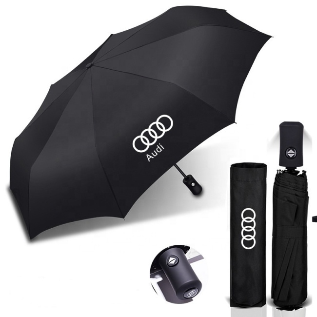 Venta al por mayor, buen precio, marca de diseñador, publicidad, paraguas personalizado con impresión de logotipo, paraguas de regalo con logotipo de coche para promoción
