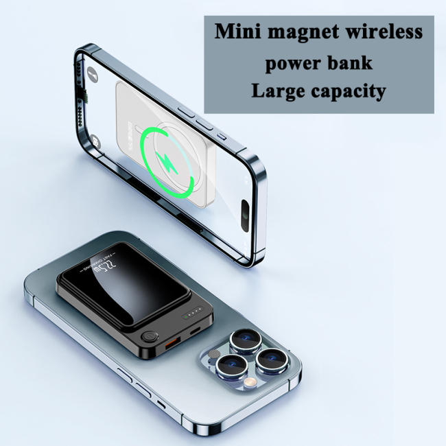 Banco magnético del poder del cargador inalámbrico con paquetes seguros del control de calidad del Pd para Iphone