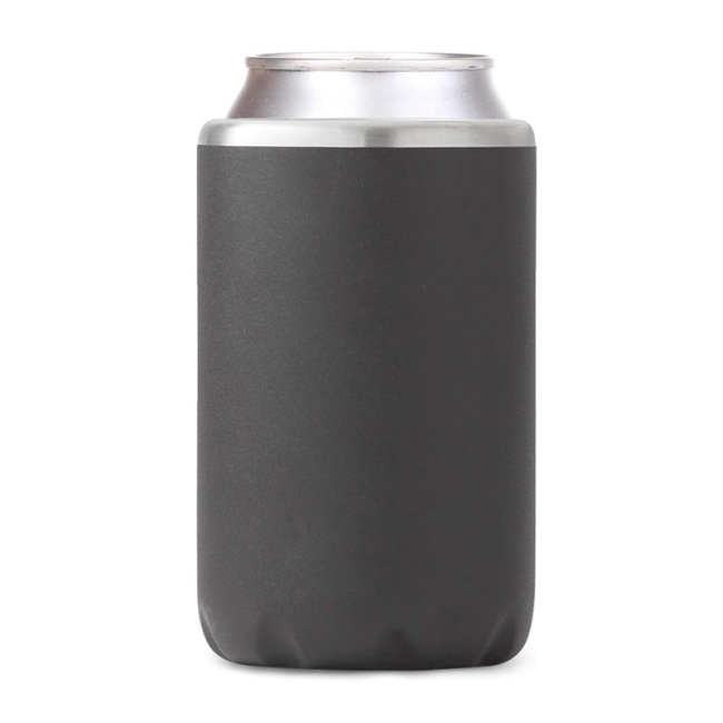 Garrafa de cerveja de aço inoxidável de parede dupla 12 onças isolada refrigerador de latas fino suporte para refrigerador de latas