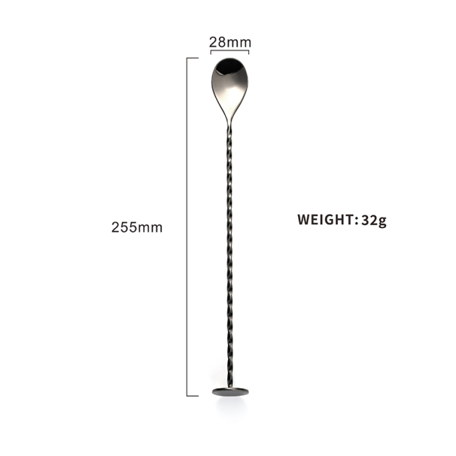 Hot Sell Cocktail Spoon Food Grade Stainless Steel Mixing Stirring Spoon for Barware
