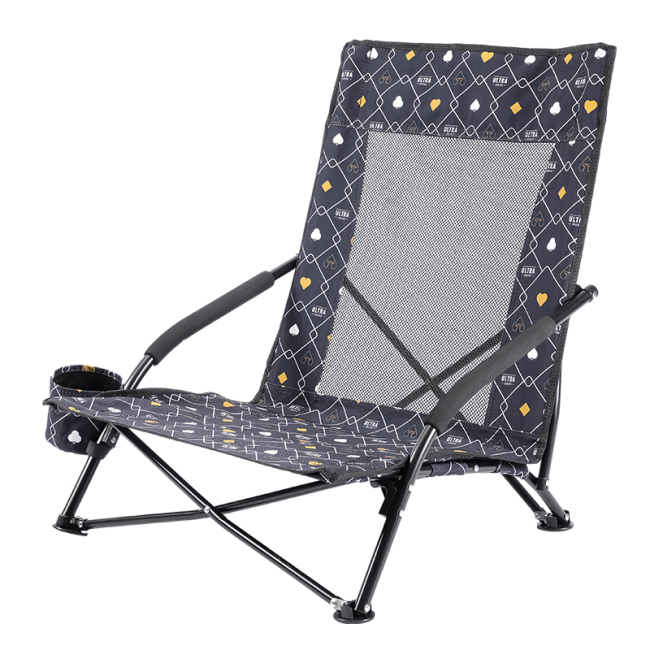 Cadeira de praia dobrável leve de alumínio para lazer ao ar livre