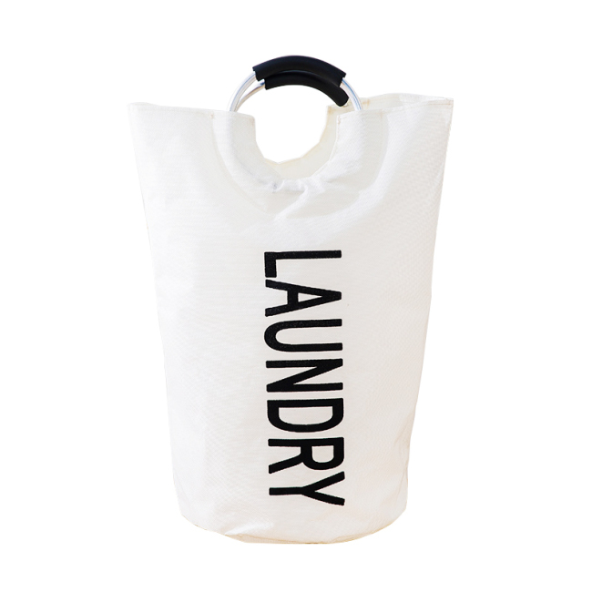 Foldable Canvas Bathroom Cloth Storage Washing Box Laundry Hamper Laundry Basket bags with Handles