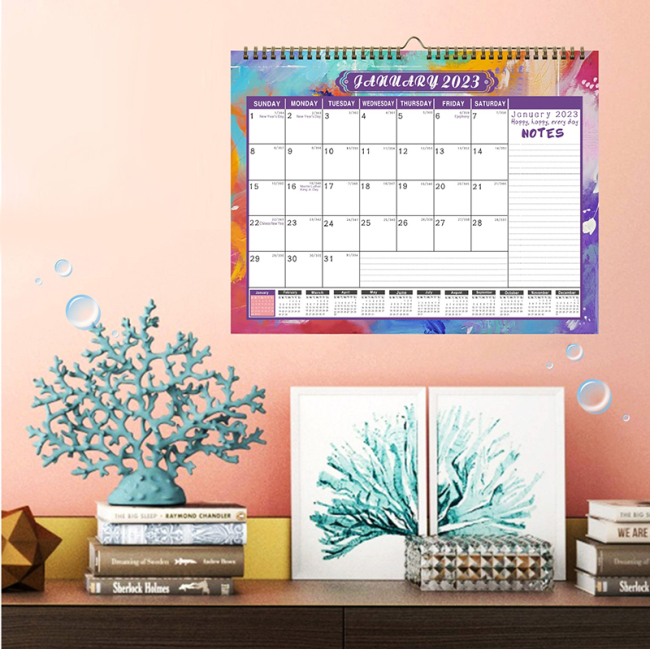 Планировщик ОЭМ календаря спиральной стены домашний календар 365 печатания 2023 дней изготовленный на заказ
