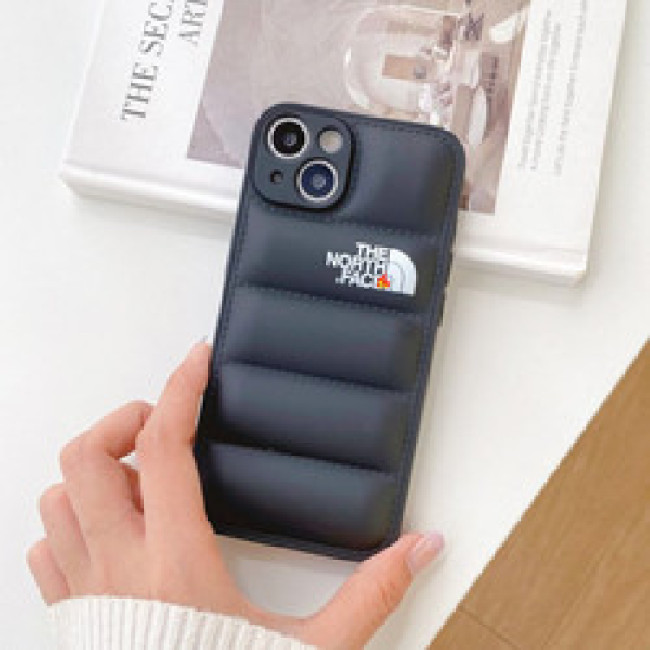 3D pamut TPU tollkabát North Face puffer telefontok iPhone 14 13 12 Pro 11 Promax XS ütésálló védelemmel ellátott telefontokokhoz