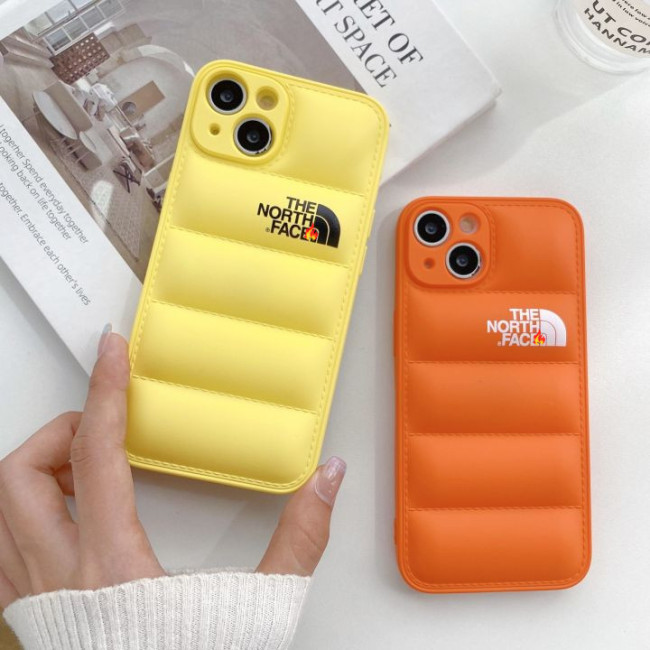3D Cotton TPU Down Jacket North Face Puffer Phone Case para iPhone 14 13 12 Pro 11 Promax XS ShockProof Protect Phone Cases