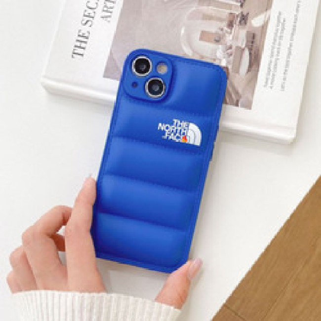 3D pamut TPU tollkabát North Face puffer telefontok iPhone 14 13 12 Pro 11 Promax XS ütésálló védelemmel ellátott telefontokokhoz
