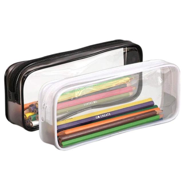 Прозрачный пенал/прозрачный пенал большой емкости из ПВХ/мешок для ручек, косметичка с молнией для школьного офиса