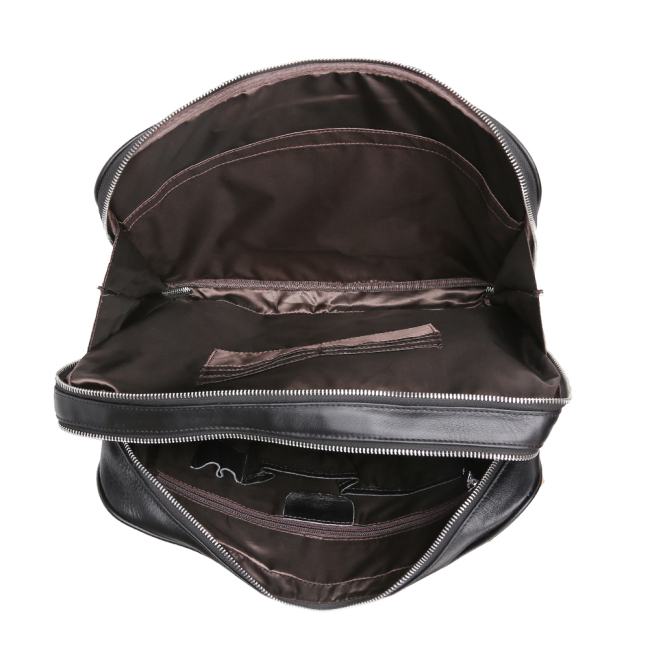 Black Soft Genuine Leather Business Bag For Men Small Slim Handbag Shoulder Bag Cowhide Leather Briefcase Laptop Bag