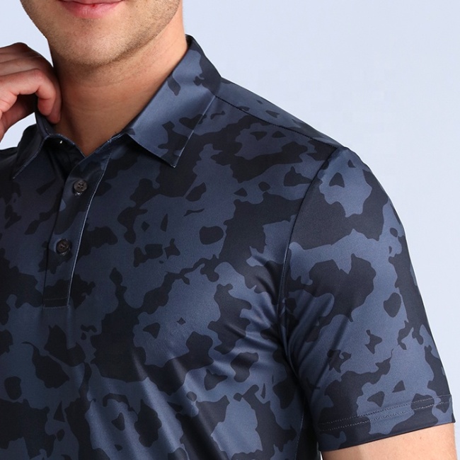 Изготовленный на заказ высококачественный логотип мужские спортивные сублимационные печати вышитые рубашки поло с короткими рукавами для гольфа