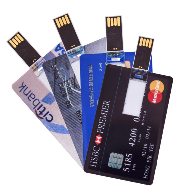 USB Credit Card 2.0 3.0 pendrive 1GB 2GB 4GB 8GB 16GB 32GB 64GB 128GB memorias cle memory stick Business Card usb flash drive