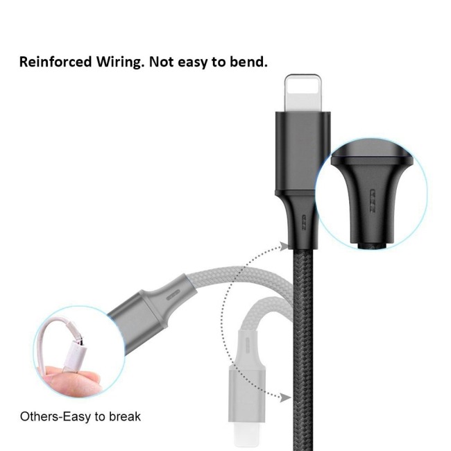 El cable de carga USB universal tejido nilón promocional del regalo 3in1 2a trenzó 3 en 1 cable del llavero del USB